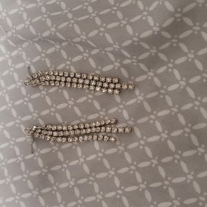 Silver drip earrings